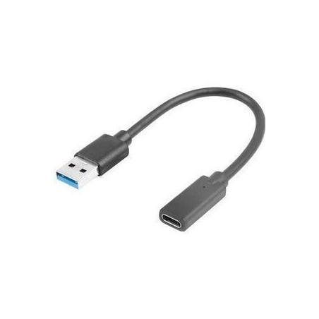 Lanberg USB-C adapter 15cm Sort